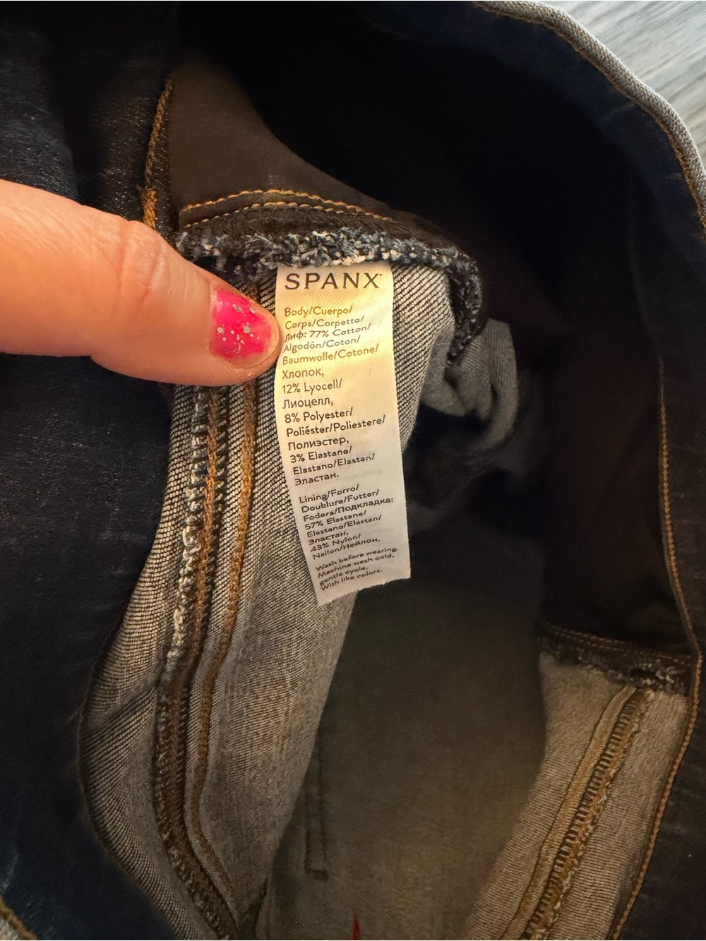 Women’s Spanx Jeans Pull On Distressed Minimalist Skinny Ankle Stretch Size M - Picture 7 of 9